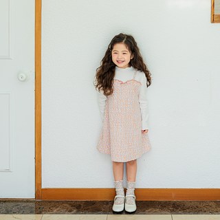 女童奢華風細肩帶連身裙