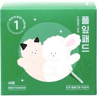 로렌츠 반려동물 귀세정 풀잎패드 40p, 1개