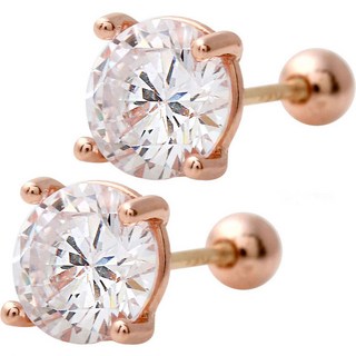 Mini Art 女性用14K金針圓形穿刺耳環