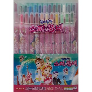 DONG-A SofyRuby 按壓式彩色鉛筆, 24色, 1個