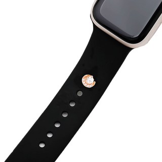 RingBits Galaxy Watch/Apple Watch 通用錶帶裝飾 閃亮小巧水晶飾品, 月光石玫瑰金