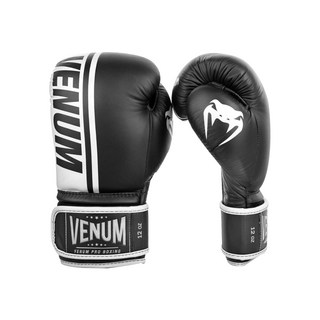 Venum Shield Pro 拳擊手套雙手魔術貼, 黑色 白色