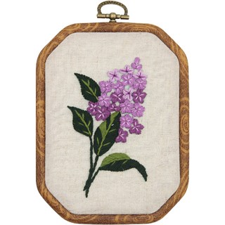 立體花卉八角形刺繡 DIY套組 15 x 11cm, 1個, A 008