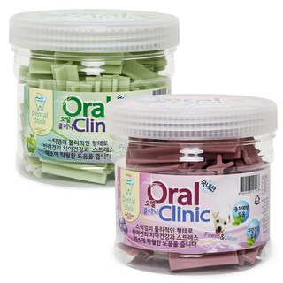 강아지 오랄클리닉 덴탈껌 세트, 청사과 + 블루베리, 300g, 1세트