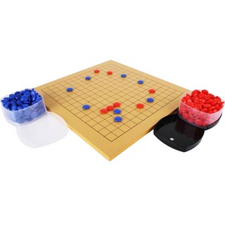 6 BROTHERS BADUK PS彩色圍棋子 2種 x 160顆組, 紅色, 藍色, 1個