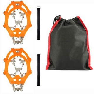 REGENS 24齒鏈條防滑冰爪 冬季登山必備用品, 橘色