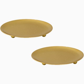 Simkung 市場蠟燭托盤燭台 L 2p, 金色