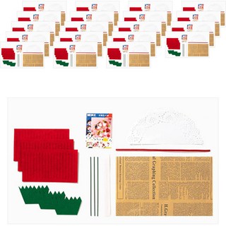 Minhwa Shop 毛氈康乃馨花束製作套裝 UDOFB0300, 混合顏色, 20套