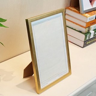 리앤베르 인테리어 탁상용 추억 납골당 사진 미니 액자, 골드, 1개