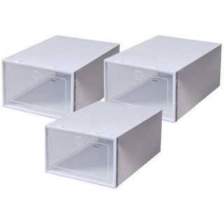 Jjuni's 鞋盒 鞋子收納 鞋櫃 3入, 白色, 3個