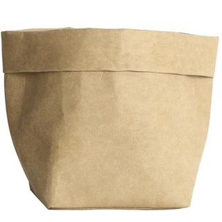다용도 방수 종이 화분 커버 페이퍼백, 베이지, 1개