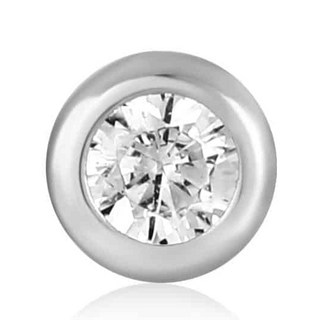 ANIAHAIE 女款閃亮鑲鑽鑲鑽啞鈴單個925銀鍍銠耳環 E035-06H+購物袋