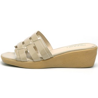 JACK&JILL 女性手工三線編織漆皮厚底涼鞋 JB3334, 棕褐色, 250