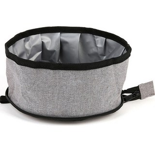 파스텔펫 반려동물 휴대용 접이식 방수식기 FREE, 1개, 그레이