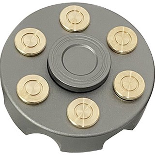 DOnG-A Pms 指尖旋轉陀螺 左輪手槍子彈造型, 深灰色