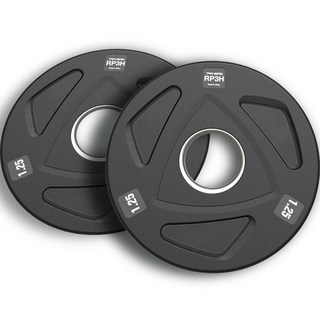 trahere RP3H 橡膠重量槓片, 黑色, 2個, 1.25kg