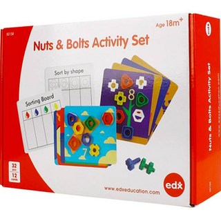 이디엑스에듀케이션 아동용 볼트와너트 활동 메가블럭 세트 50158, 혼합색상, 1개