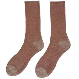 羊毛保暖長筒登山襪, 淺棕色