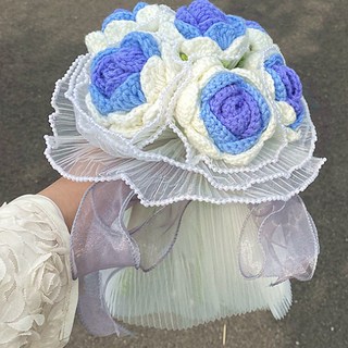 薄荷色生日禮物娃娃花束, 藍色