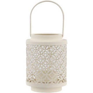 JM 可愛鐵製圓筒形燭台 C, 白色