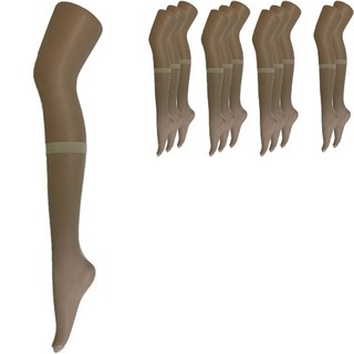 高支撐及膝褲襪 20D 12入