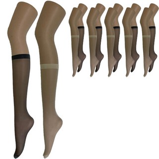 高支撐及膝褲襪 20D 6雙 x 2款組合