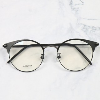 BEIMA 變色抗UV藍光棕色鏡片 鋼質超輕β鈦半框眼鏡框組