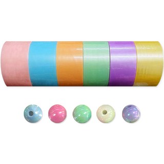DOnG-A Pms 製作膠帶球 粉彩膠帶 6色 4.8cm + 入門球 5入組, 混合顏色 + 隨機出貨, 1套