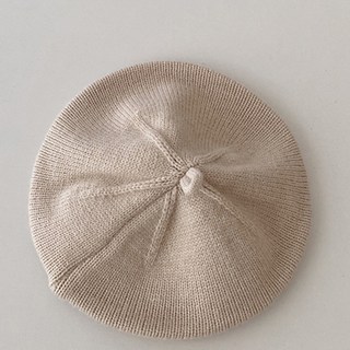 JOYMULTI 兒童日常素色粉彩針織貝雷帽