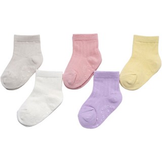 wesocks&papamom 兒童Bomi中筒防滑襪5雙組