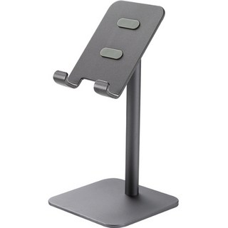 라젠다 알루미늄 컬러 높이조절 태블릿 휴대폰 거치대 고정형, 그레이