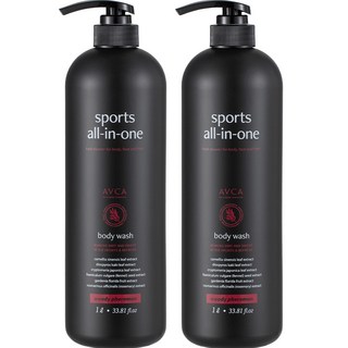 Abka Sports All-in-One香氛沐浴露木質費洛蒙香氛, 1000ml, 2個