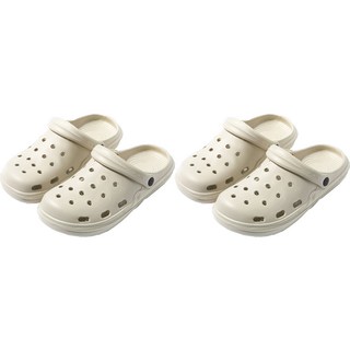 防滑輕量水陸兩用泡泡洞洞拖鞋 & 涼鞋 2入組