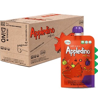 Organic Dino 果汁, 蘋果綜合口味, 100ml, 16入