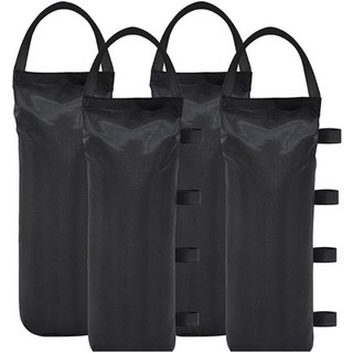 MetaMarket 帳篷天幕遮陽棚固定沙袋 4入 + 收納袋, 黑色