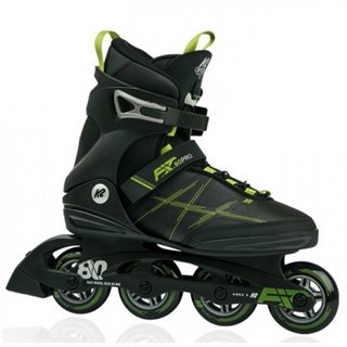 K2 Skate Fit 80 Pro 成人直排輪, 黑色 + 綠色