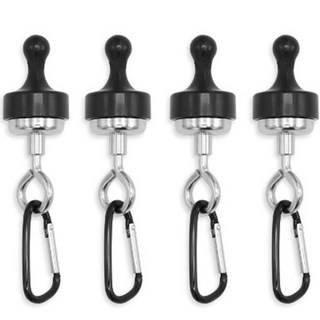 露營磁吸登山扣, 1層, 黑色 + 銀色, 4個