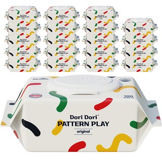 도리도리 패턴플레이 오리지널 아기 물티슈 캡형, 55g, 100매, 20개