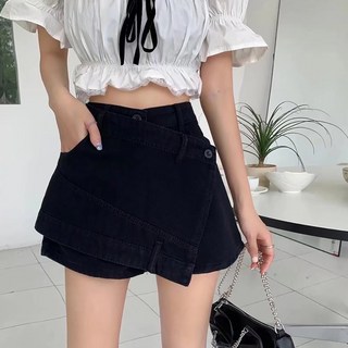 MarketA 女款不對稱棉質裙褲