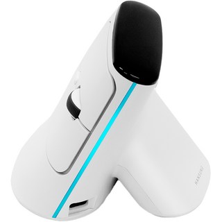 한성컴퓨터 OfficeMaster 듀얼무선 저소음 버티컬 마우스, 화이트, VM300