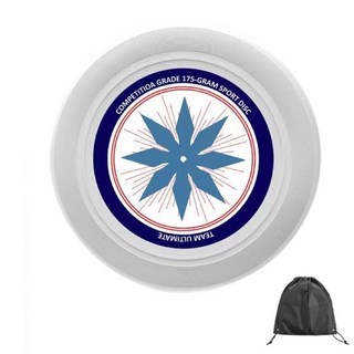 運動休閒拋擲式旋轉飛盤 + 收納袋套組, 02 海軍藍夜光飛盤, 1套