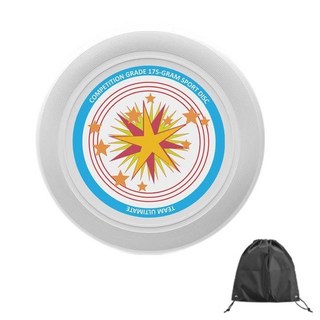 運動休閒拋擲式旋轉飛盤 + 收納袋套組, 08 天藍色一般飛盤, 1套