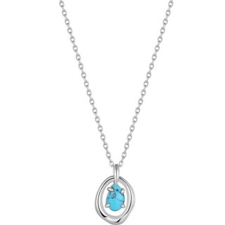 ANIAHAIE 女性波浪圓形綠松石925項鍊 N044-03H + 購物袋