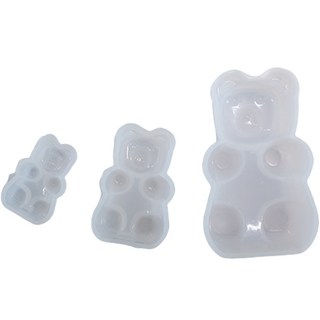 Jian Nature 迷你熊 1孔模具 3件組, 白色, 1個