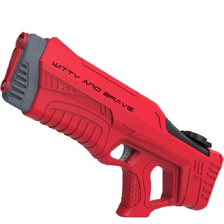 BLUSTER 자동 워터건 펌프 대용량물통 전동물총, 레드, 1개