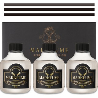 마크퓸 골드에디션 대용량 디퓨저 리필 3p + 리드 스틱 3p 세트, 젠틀파이브, 1세트, 250ml