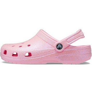 crocs 卡駱馳 女款閃耀經典克駱格洞洞鞋 205942, 240, 紅鶴色(6S0)