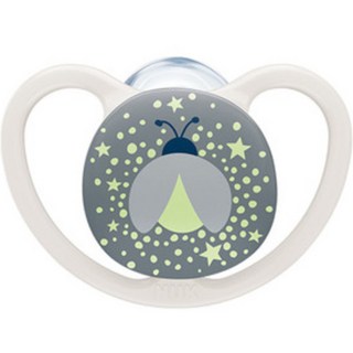 NUK 嬰兒太空夜光安撫奶嘴, S1(0~6個月), 螢火蟲, 1個