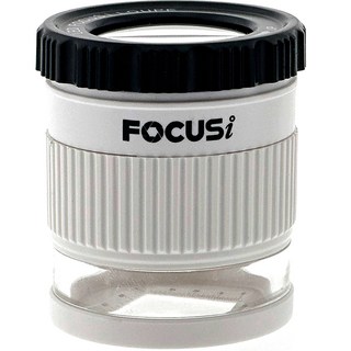FOCUSI 휴대용 10X 듀얼 LED 루페, 화이트, 1개