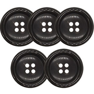 동대문단추왕 코트 정장 뿔04 H오목테 단추, 5개, BK